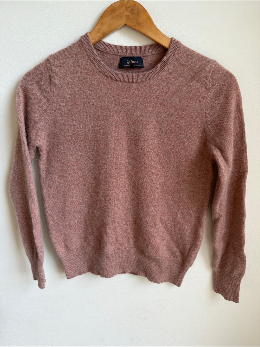 Quince 100% Mongolian Cashmere Crewneck Lightweight Sweater XS